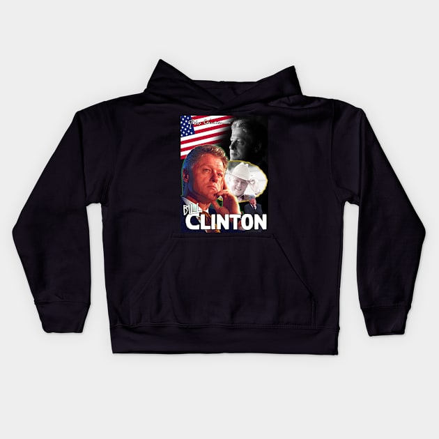 Bill Clinton 42nd president Gangsta rap band bootleg Kids Hoodie by Captain-Jackson